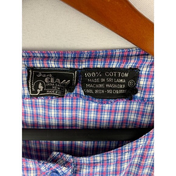 Joes USA Womens Plaid Cotton Romper S With Pockets - Picture 3 of 4